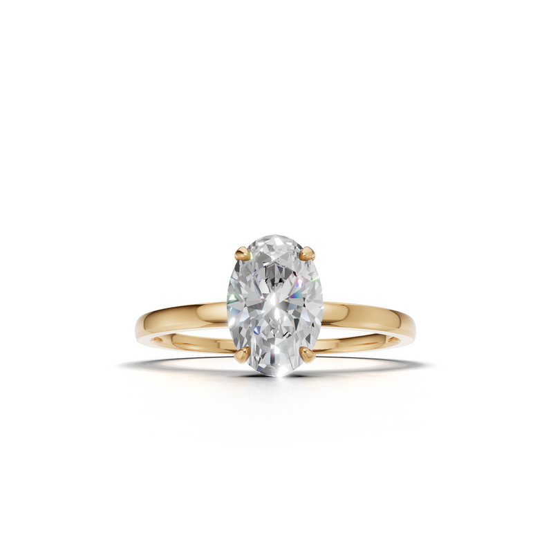 Oval Lab Grown Diamond Solitaire Ring