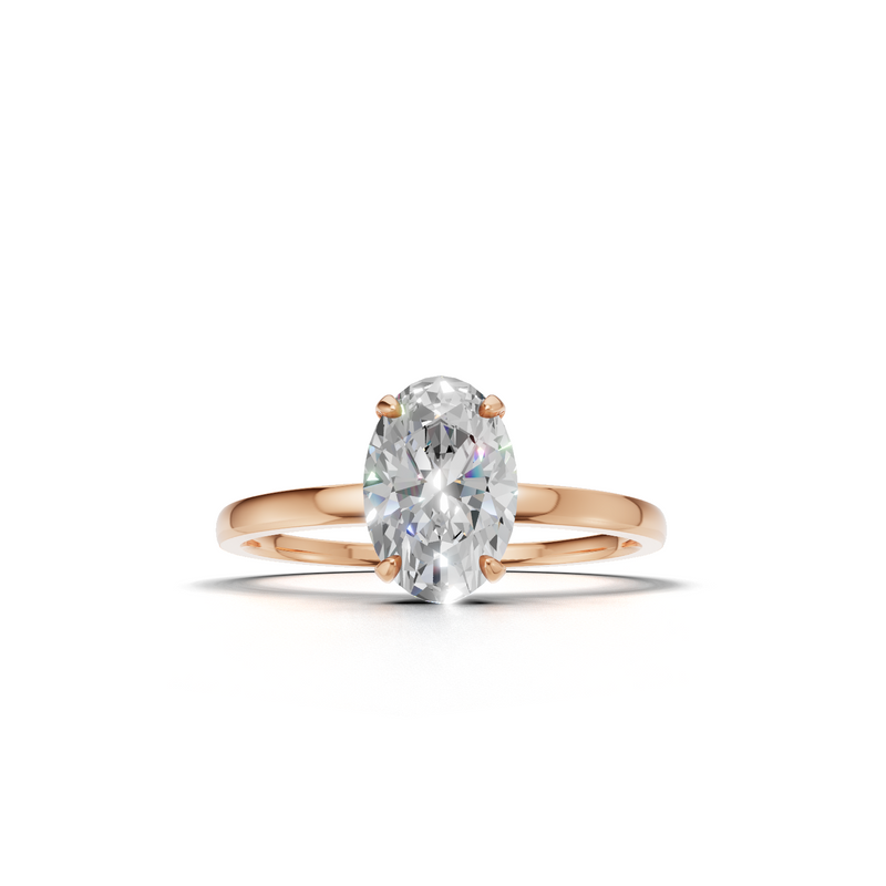Oval Lab Grown Diamond Solitaire Ring