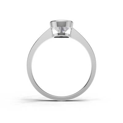 Pear Lab Grown Diamond Bezel Ring