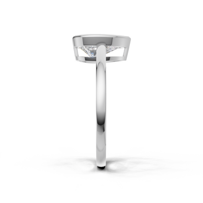 Pear Lab Grown Diamond Bezel Ring