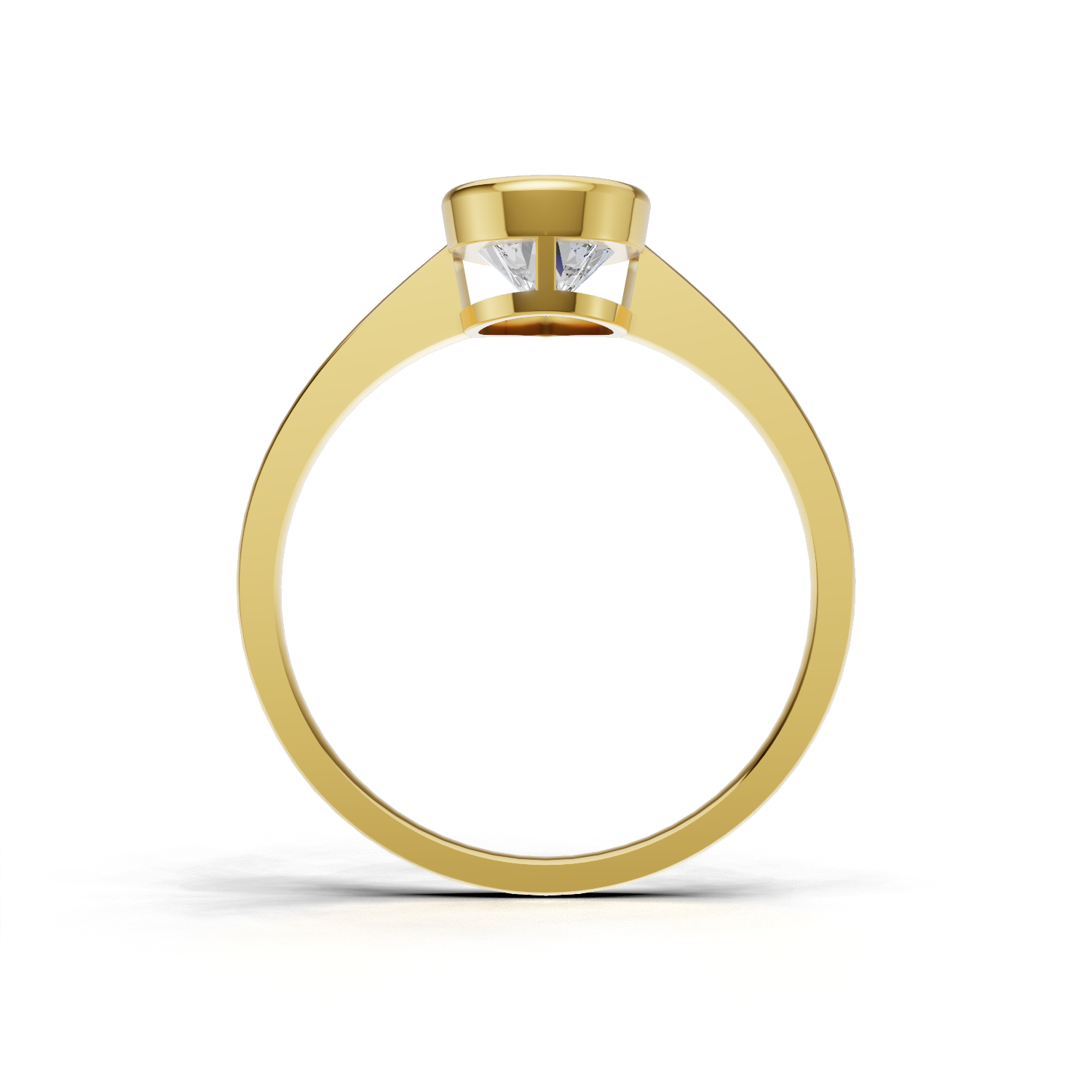 Pear Lab Grown Diamond Bezel Ring