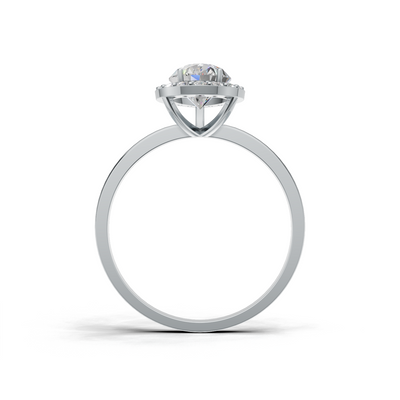 Pear Lab Grown Diamond Halo Ring