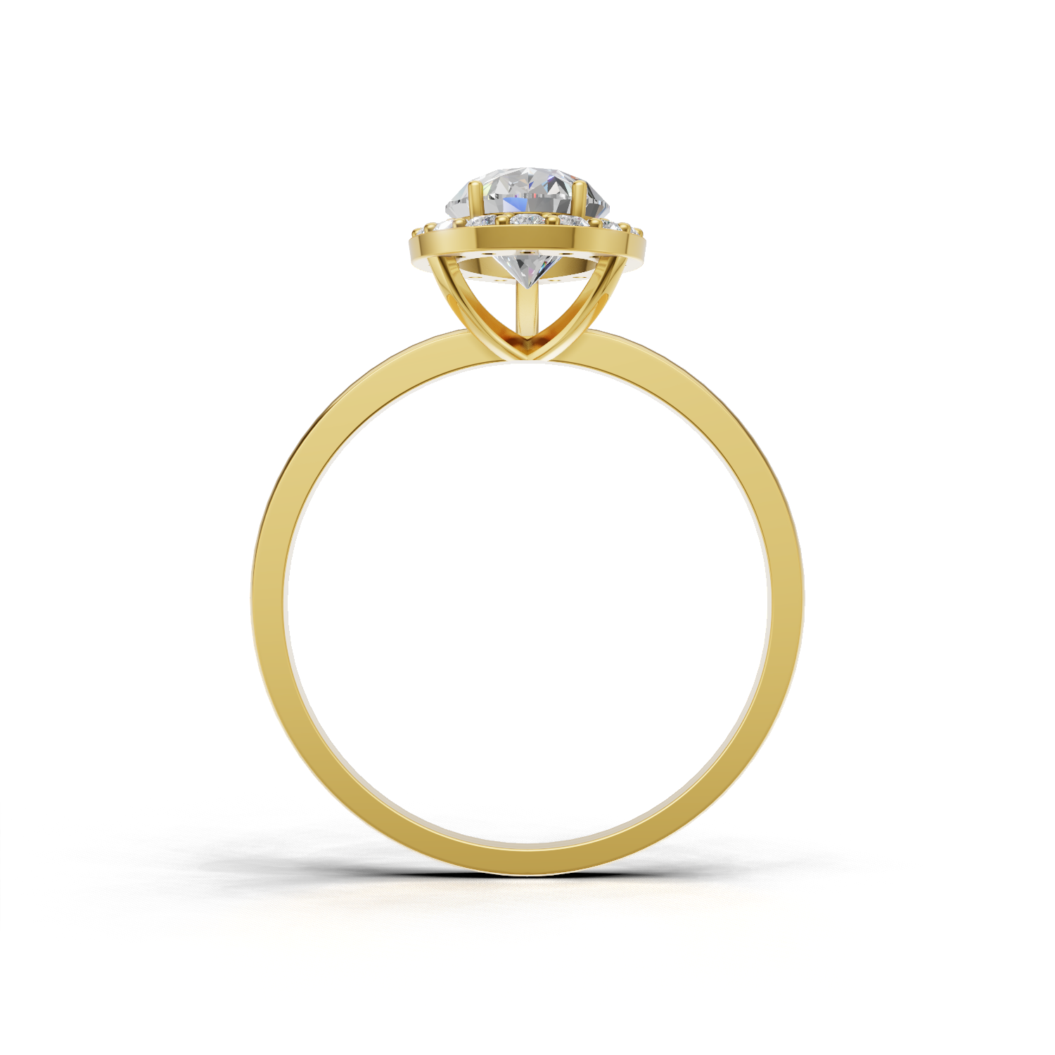 Pear Lab Grown Diamond Halo Ring
