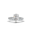Pear Lab Grown Diamond Side Stone Ring