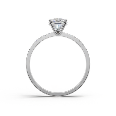 Pear Lab Grown Diamond Side Stone Ring