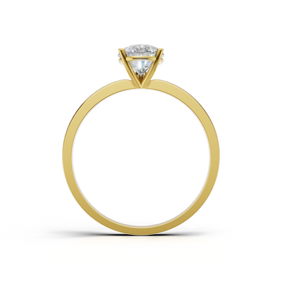 Ring Pear Solitaire 18k Yellow Gold 1ct
