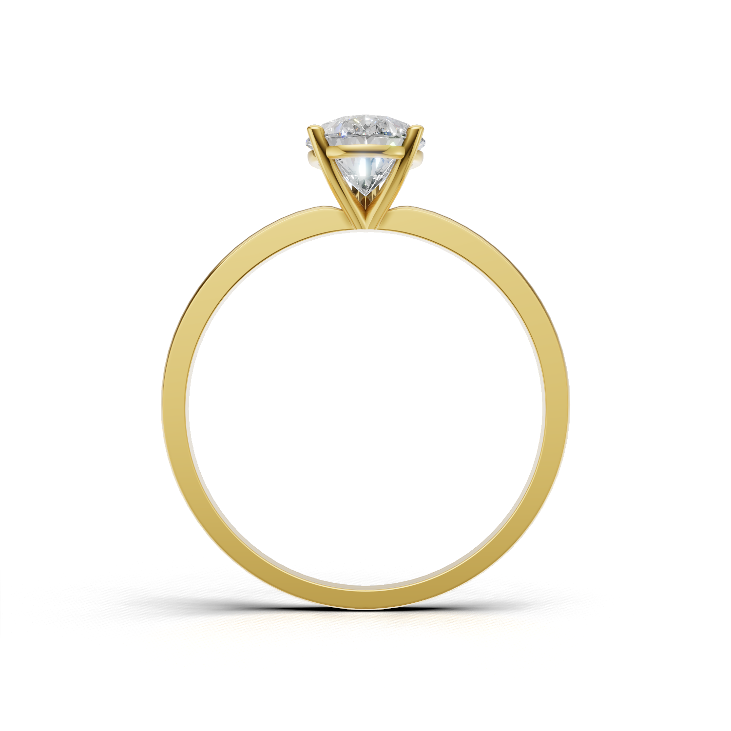 Pear Lab Grown Diamond Solitaire Ring