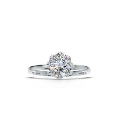 Portuguese Cut Lab Grown Diamond Solitaire Ring