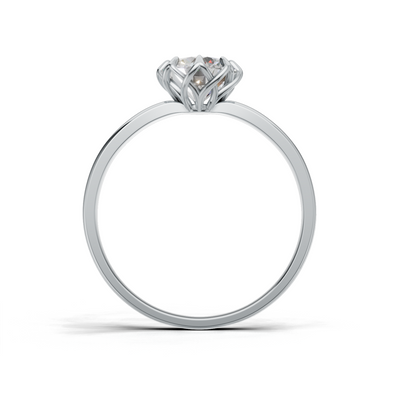 Portuguese Cut Lab Grown Diamond Solitaire Ring