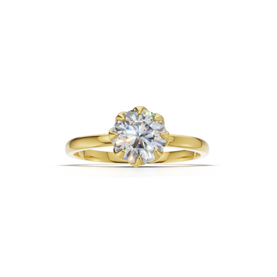 Portuguese Cut Lab Grown Diamond Solitaire Ring
