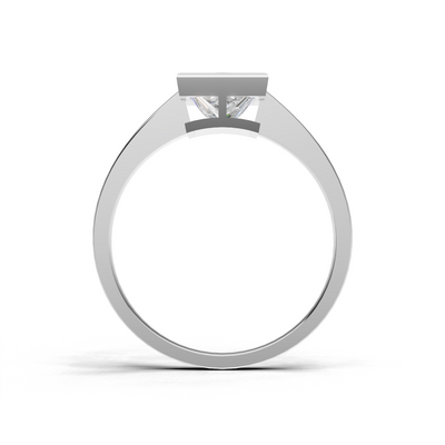 Princess Lab Grown Diamond Bezel Ring