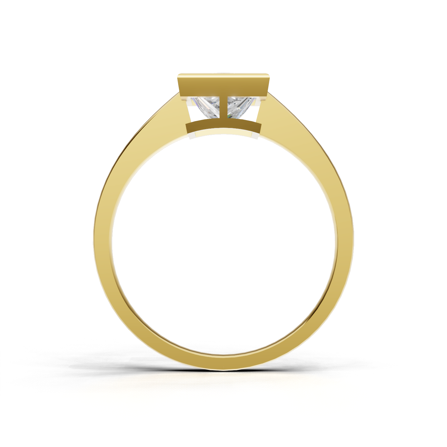 Princess Lab Grown Diamond Bezel Ring