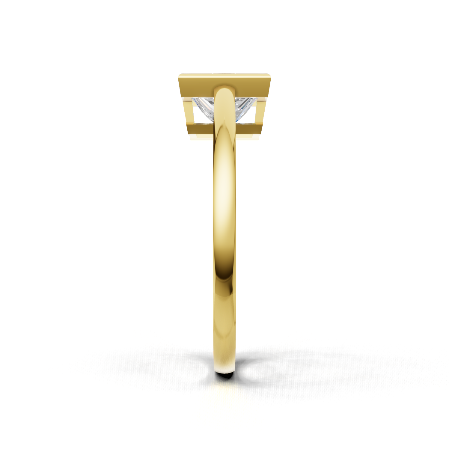 Princess Lab Grown Diamond Bezel Ring