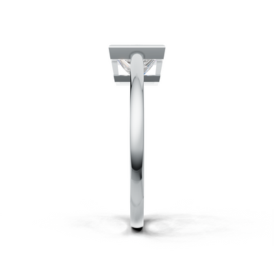 Ring Princess Bezel K14 White Gold 1ct