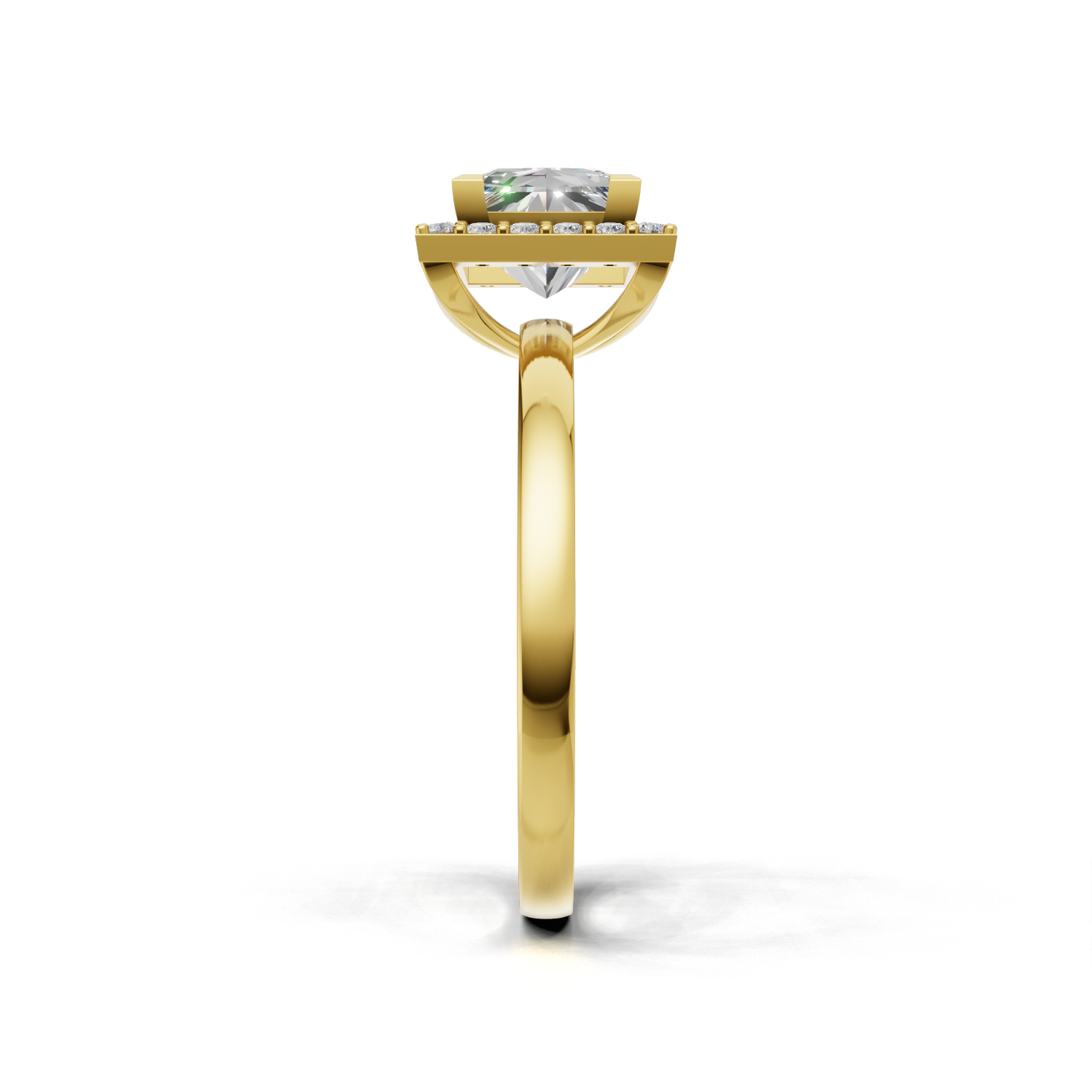 Princess Lab Grown Diamond Halo Ring