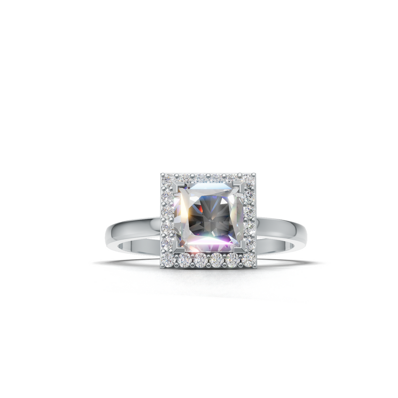 Princess Lab Grown Diamond Halo Ring