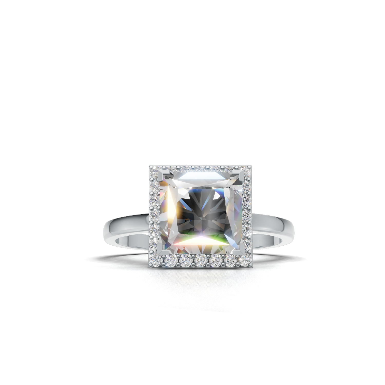 Princess Lab Grown Diamond Halo Ring