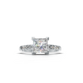 Princess Lab Grown Diamond Side Stone Ring