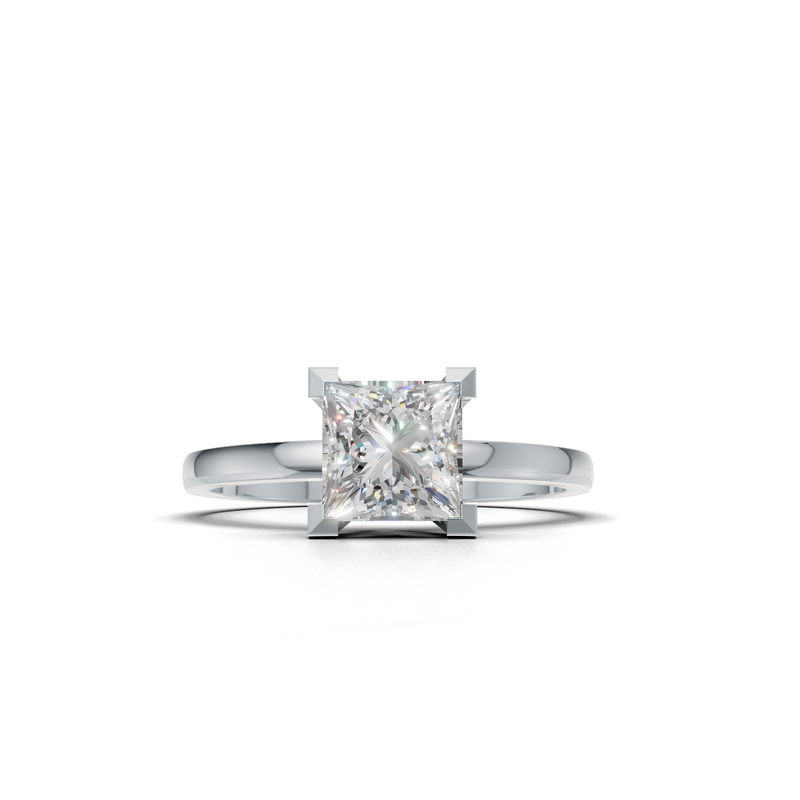 Princess Lab Grown Diamond Solitaire Ring