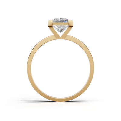 Ring Princess Solitaire K14 Yellow Gold 1ct