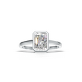 Radiant Lab Grown Diamond Bezel Ring
