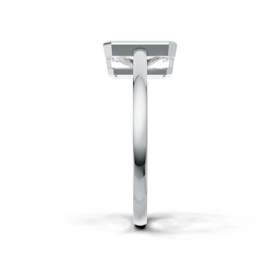 Ring Radiant Bezel K14 White Gold 1ct