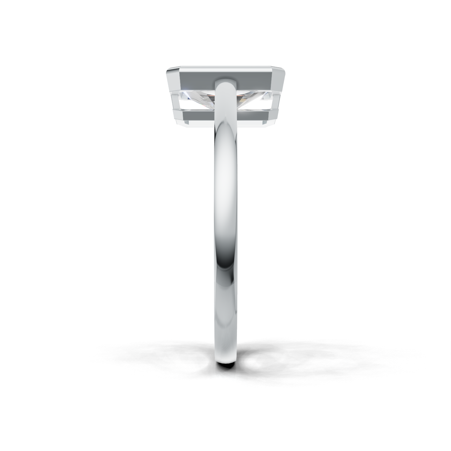 Radiant Lab Grown Diamond Bezel Ring