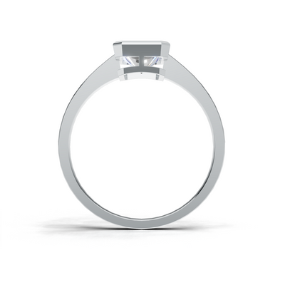 Radiant Lab Grown Diamond Bezel Ring