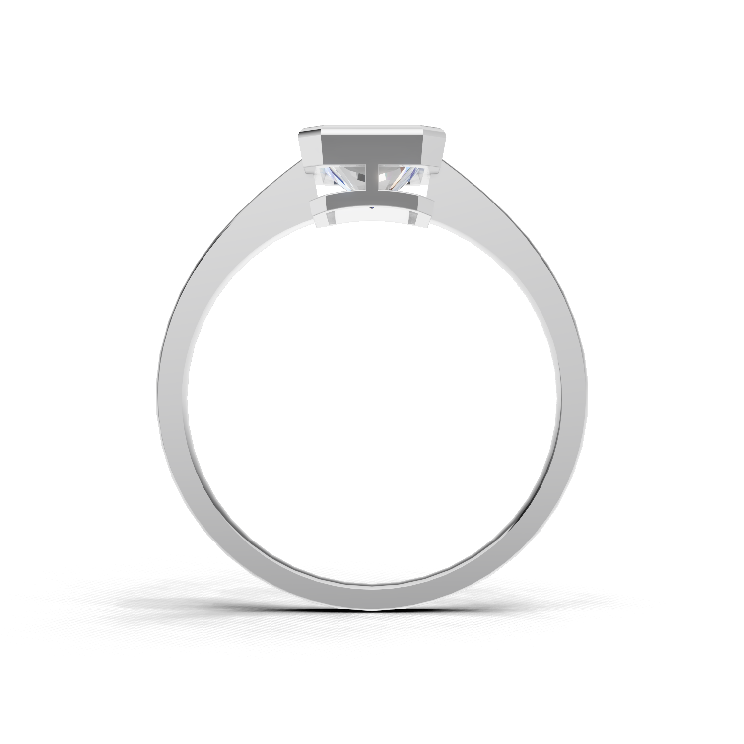 Radiant Lab Grown Diamond Bezel Ring