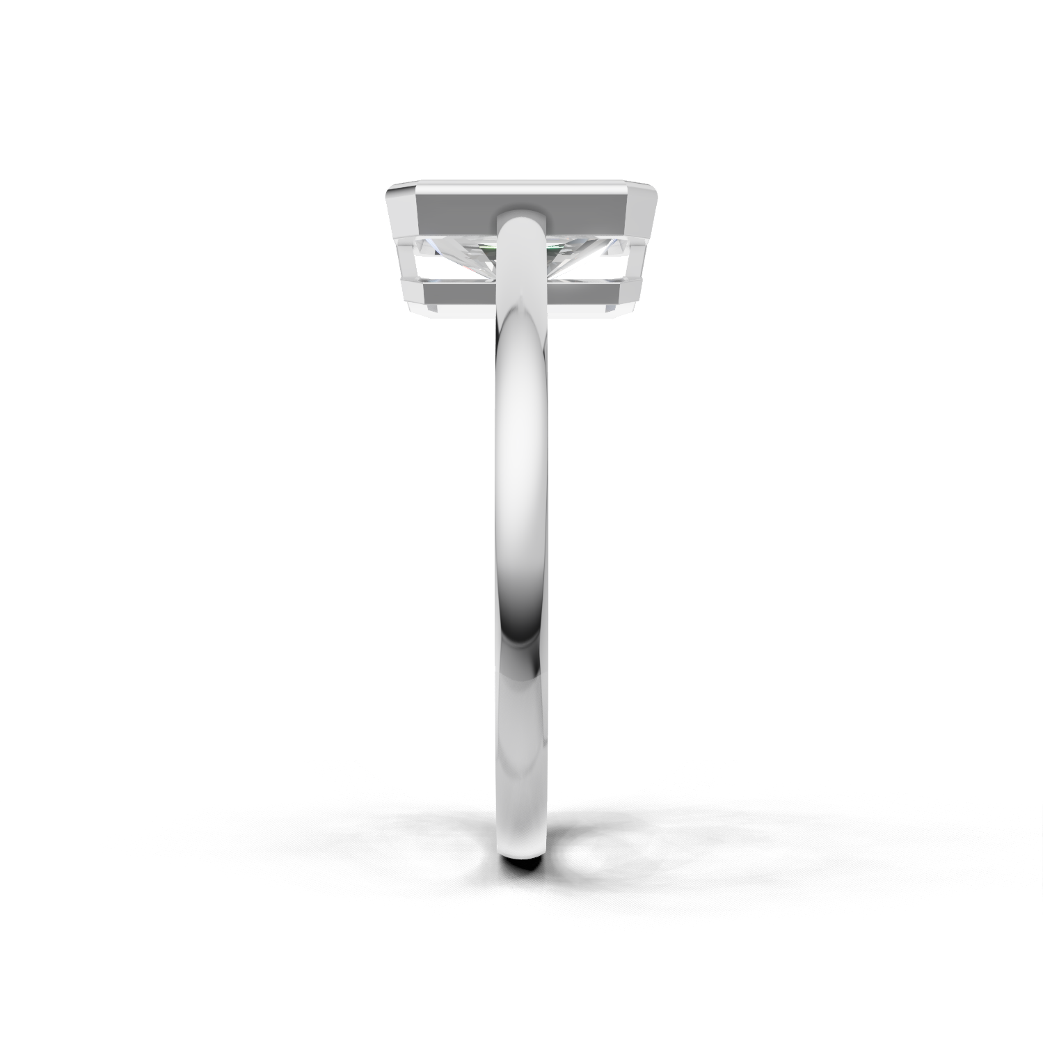 Radiant Lab Grown Diamond Bezel Ring