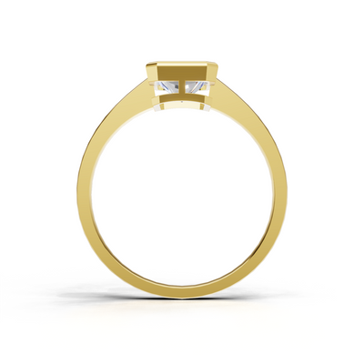 Radiant Lab Grown Diamond Bezel Ring