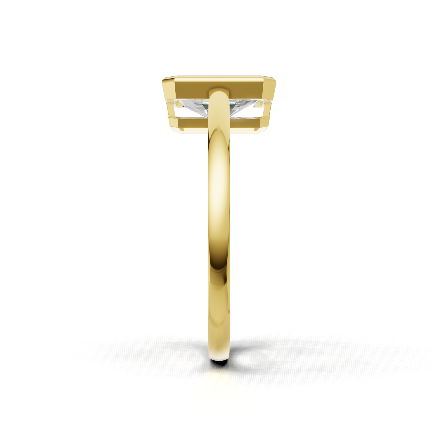 Radiant Lab Grown Diamond Bezel Ring