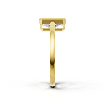 Radiant Lab Grown Diamond Bezel Ring
