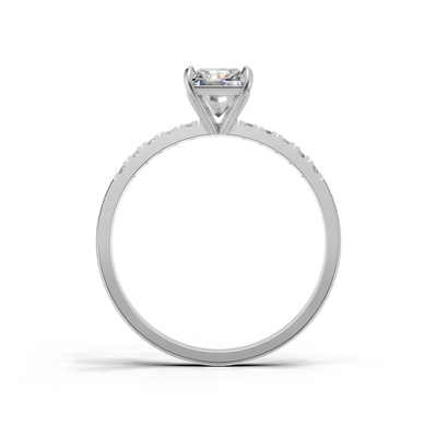 Radiant Lab Grown Diamond Side Stone Ring