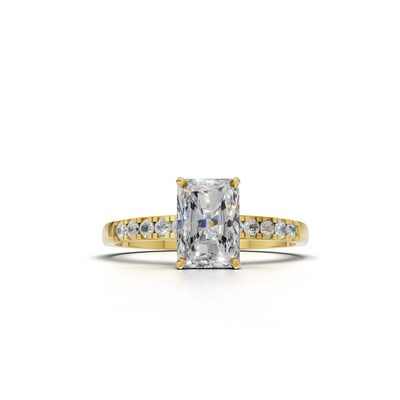 Radiant Lab Grown Diamond Side Stone Ring