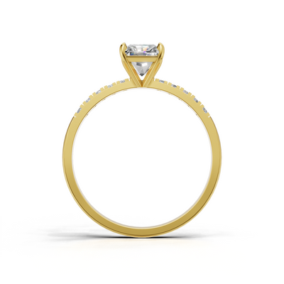 Radiant Lab Grown Diamond Side Stone Ring