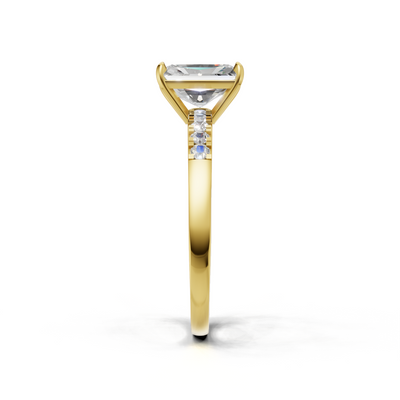Radiant Lab Grown Diamond Side Stone Ring