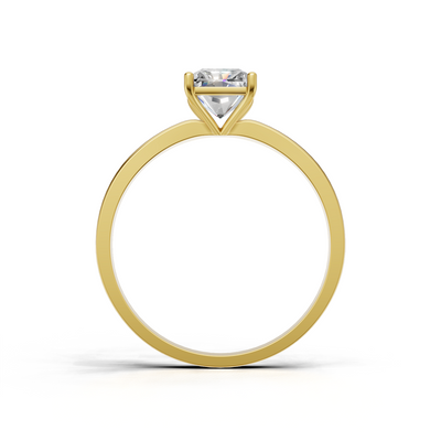 Ring Radiant Solitaire 18k Yellow Gold 1ct