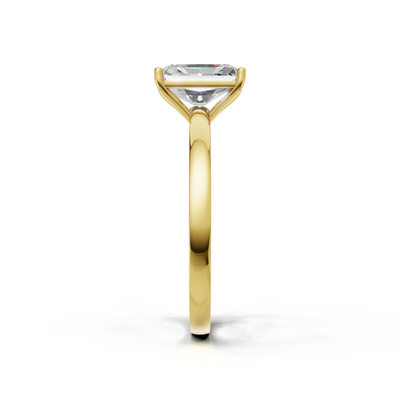 Ring Radiant Solitaire 18k Yellow Gold 1ct