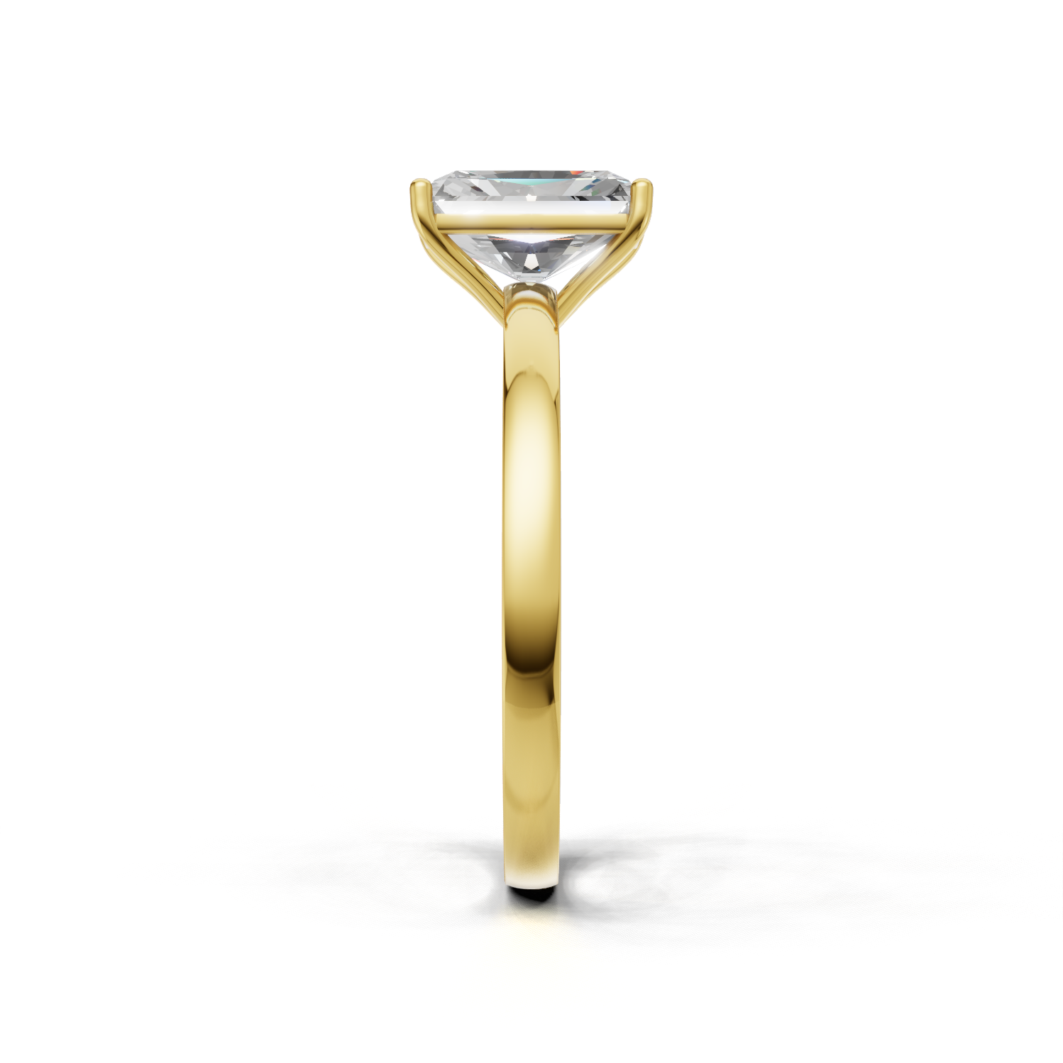 Radiant Lab Grown Diamond Solitaire Ring
