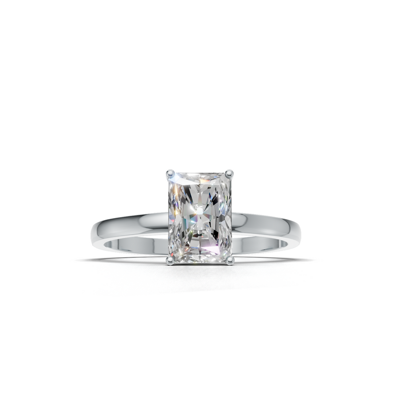 Radiant Lab Grown Diamond Solitaire Ring