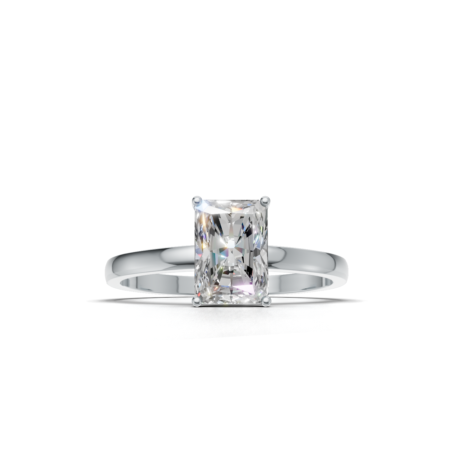 Radiant Lab Grown Diamond Solitaire Ring