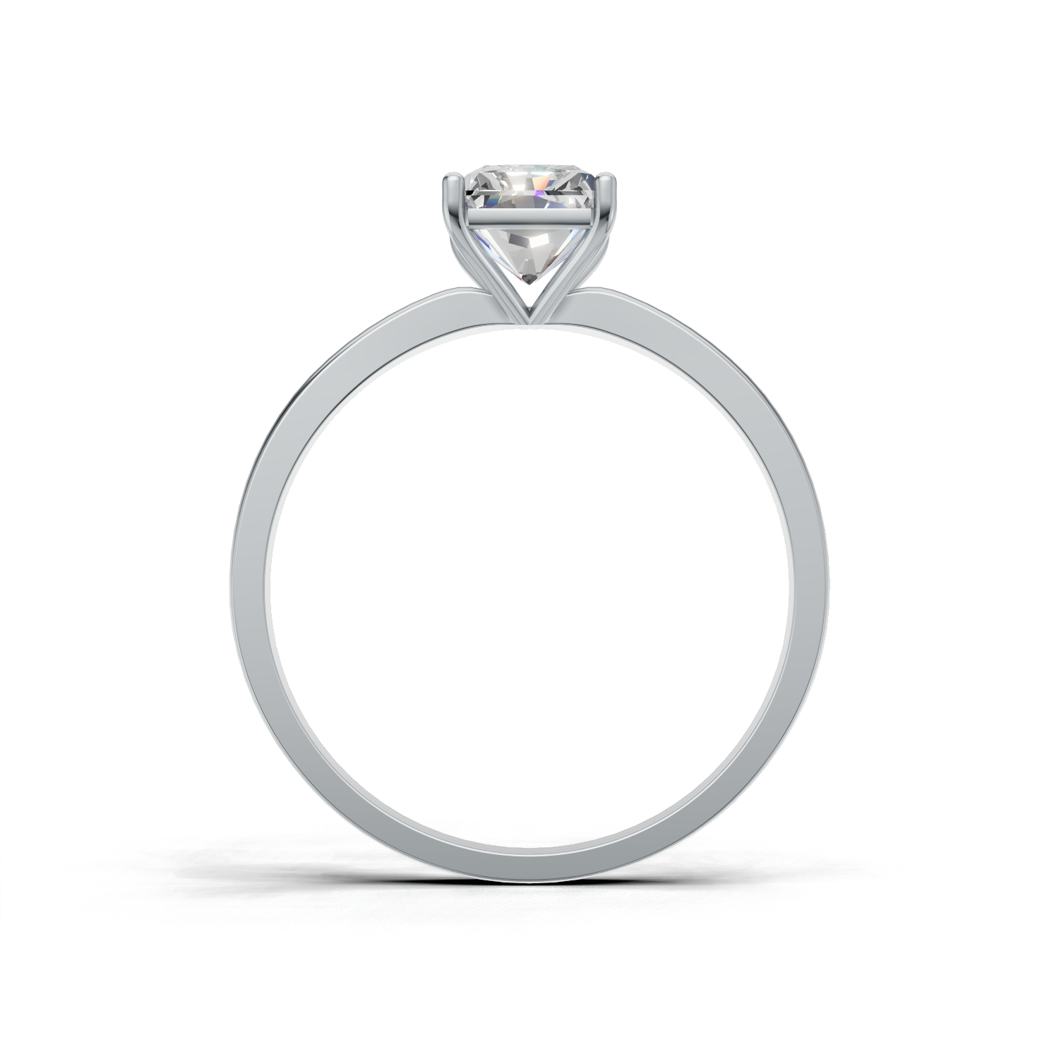 Radiant Lab Grown Diamond Solitaire Ring