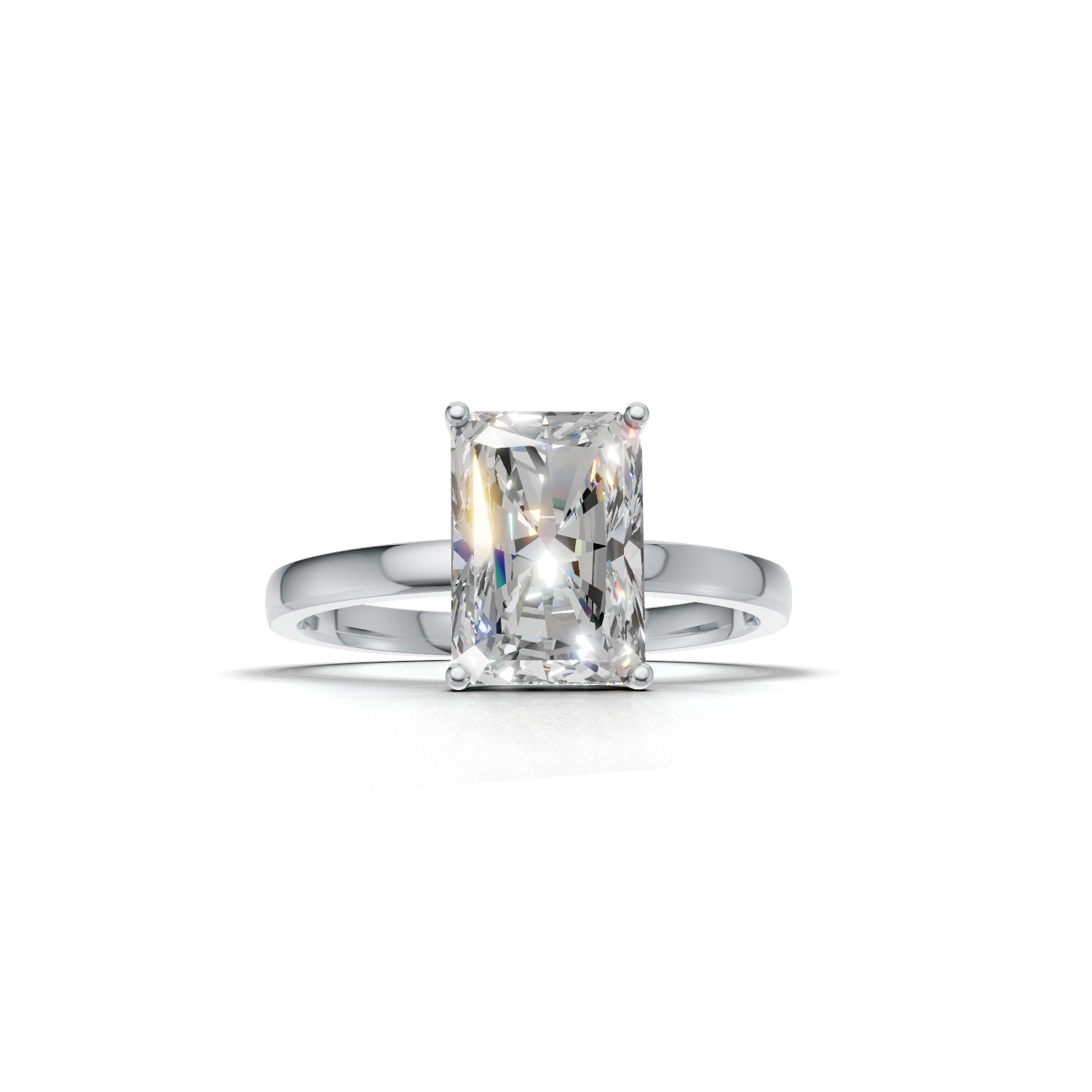 Radiant Lab Grown Diamond Solitaire Ring