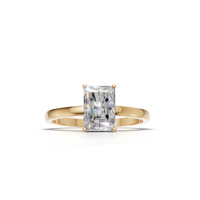 Ring Radiant Solitaire K14 Yellow Gold 1ct