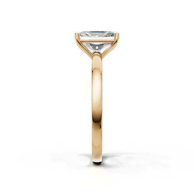 Ring Radiant Solitaire K14 Yellow Gold 1ct