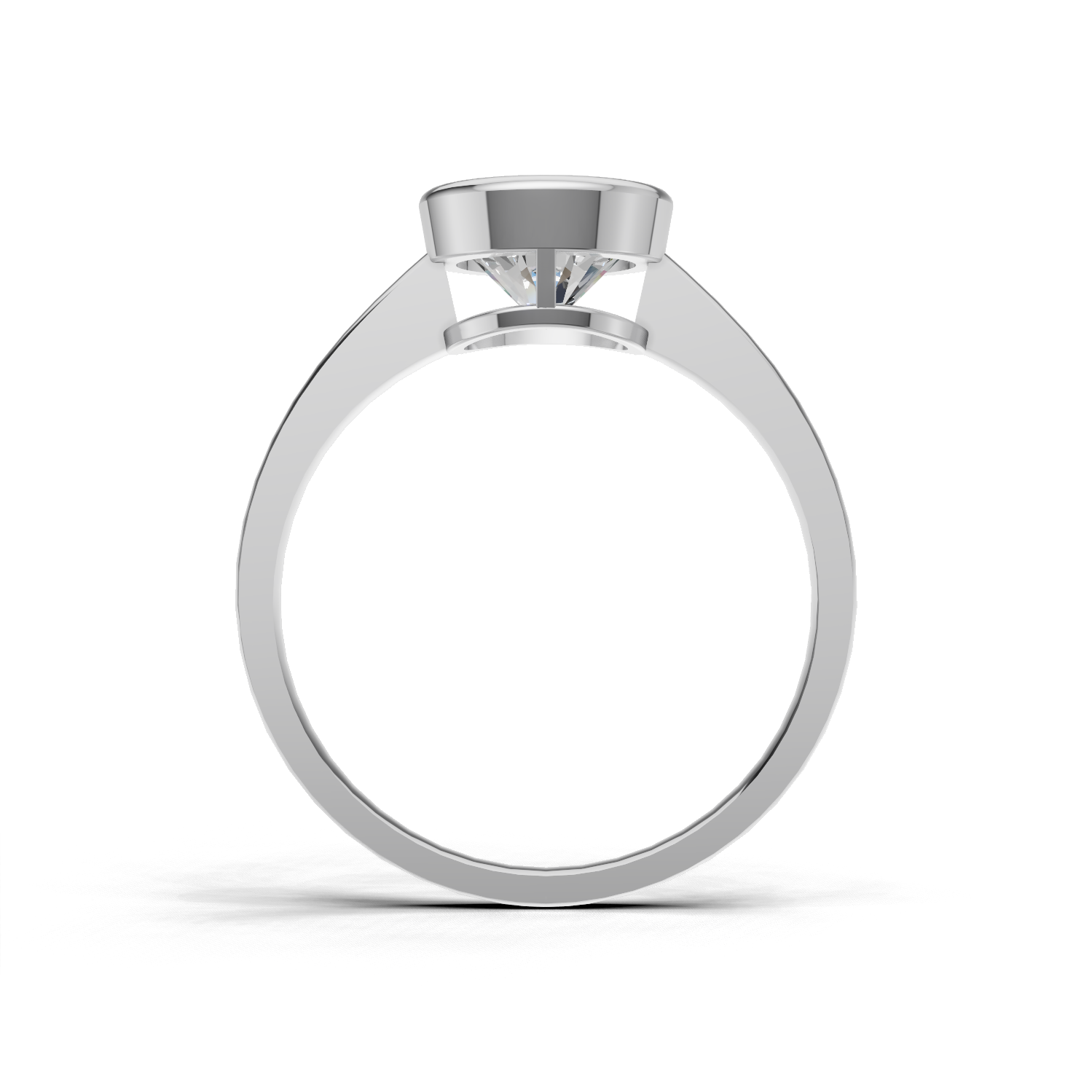 Round Lab Grown Diamond Bezel Ring