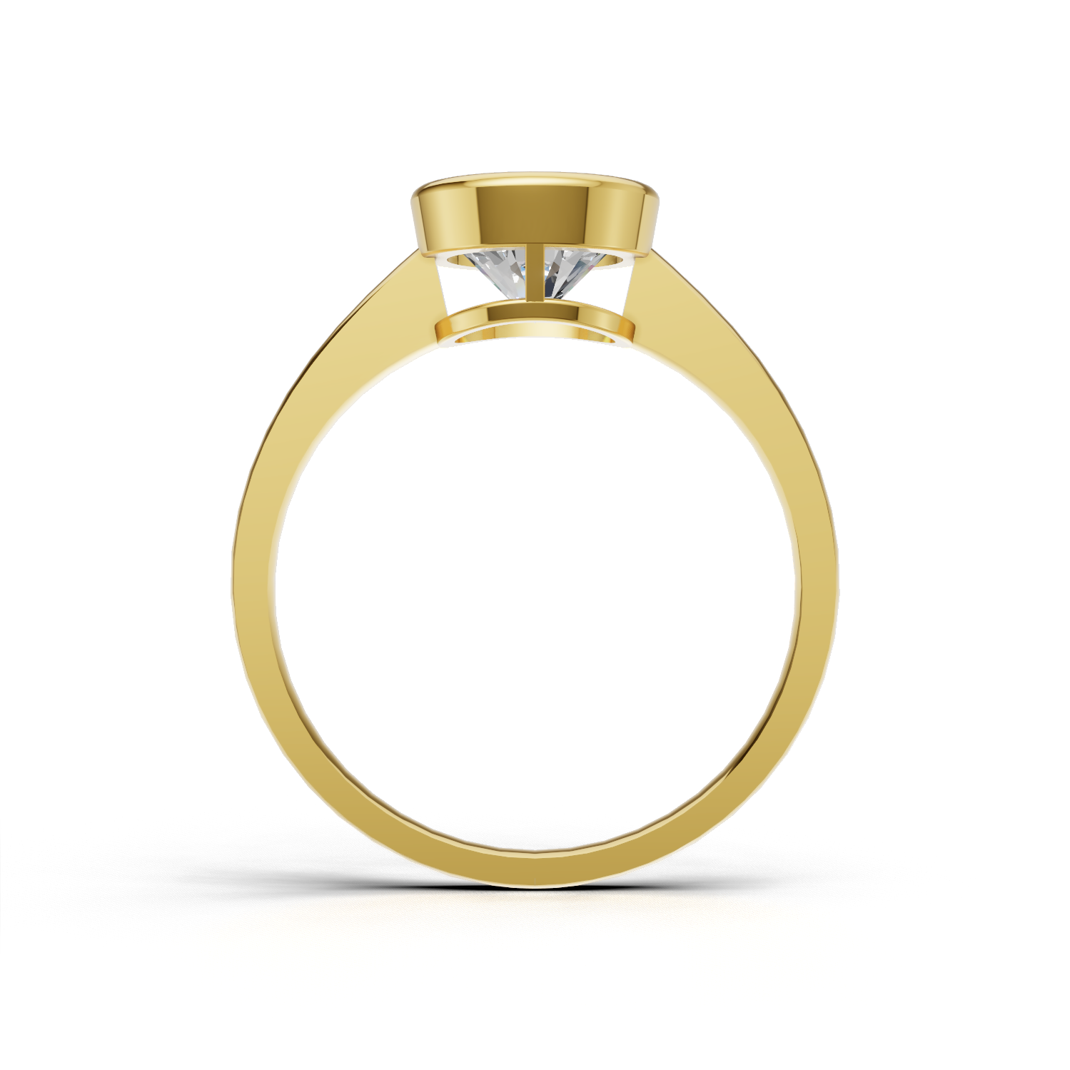 Round Lab Grown Diamond Bezel Ring
