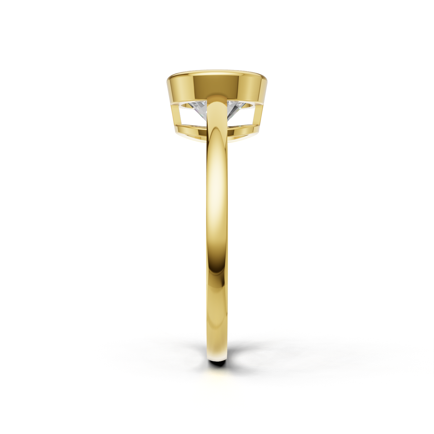 Round Lab Grown Diamond Bezel Ring