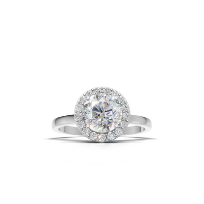 Round Lab Grown Diamond Halo Ring
